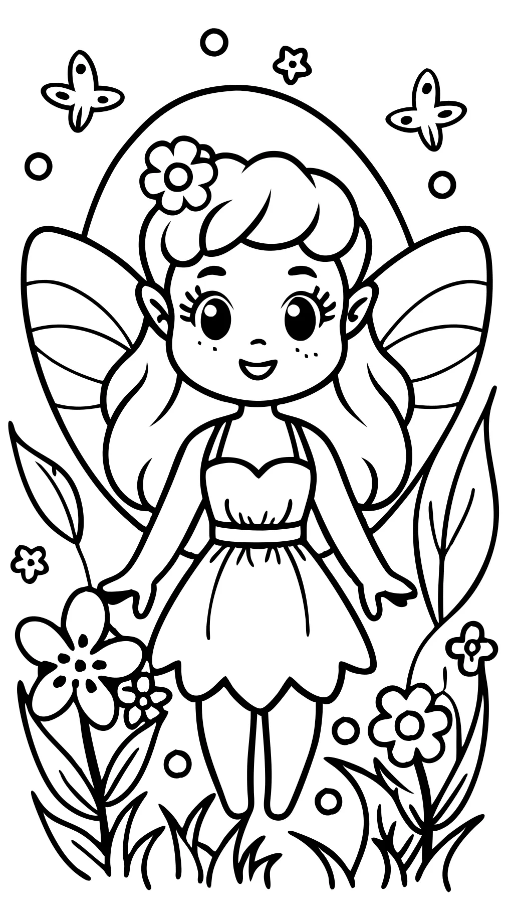 coloring page fairy